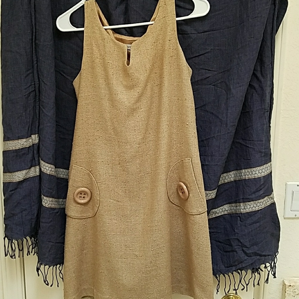 Burlap 60s style dress